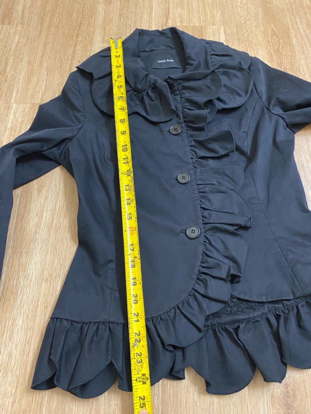 Simone Rocha black Ruffle-Trim Jacket - Picture 6 of 8